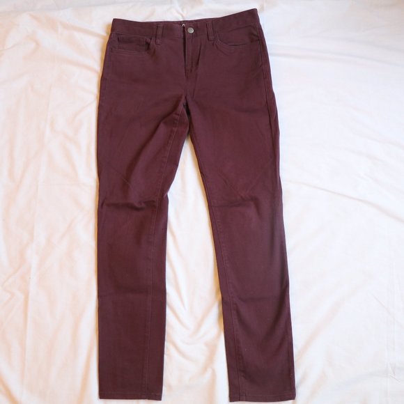 Burgundy Skinny Jeans - Picture 1 of 4